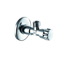 Taizhou factory good quality chrome toilet two-way 360 angle valve  brass angle valve for bathroom